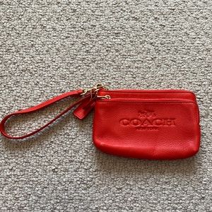 BNWOT Red Coach wristlet